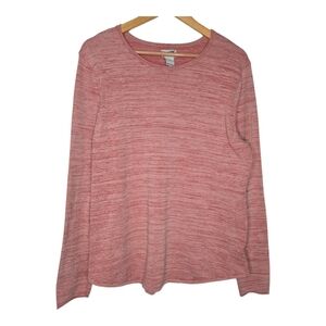 Duluth Trading Womens Pink Outdoor Shiftless Crewneck Sweater Small